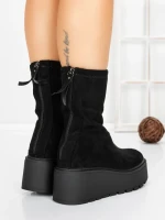 Ghete Dama cu Platforma 5AH57 BLACK | MEI