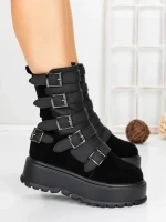 Ghete Dama cu Platforma 56WL2 BLACK | MEI