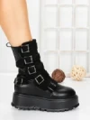 Ghete Dama cu Platforma 56WL2 BLACK | MEI