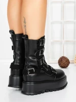 Ghete Dama cu Platforma 56WL2 BLACK | MEI