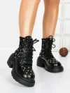 Ghete Dama cu Platforma 5WL89 BLACK | MEI