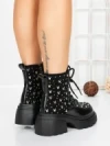 Ghete Dama cu Platforma 5WL89 BLACK | MEI