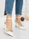 Pantofi Stiletto 5DC26 WHITE | MEI
