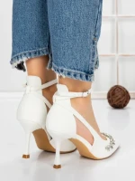 Pantofi Stiletto 5DC26 WHITE | MEI