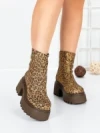 Ghete Dama cu Platforma 5WL77 LEOPARD PRINT | MEI