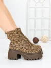Ghete Dama cu Platforma 5WL77 LEOPARD PRINT | MEI