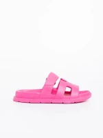 Papuci dama fucsia din material sintetic Mika