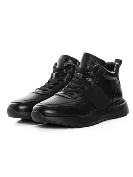Ghete Barbati din piele naturala 5786 BLACK | ADVANCER