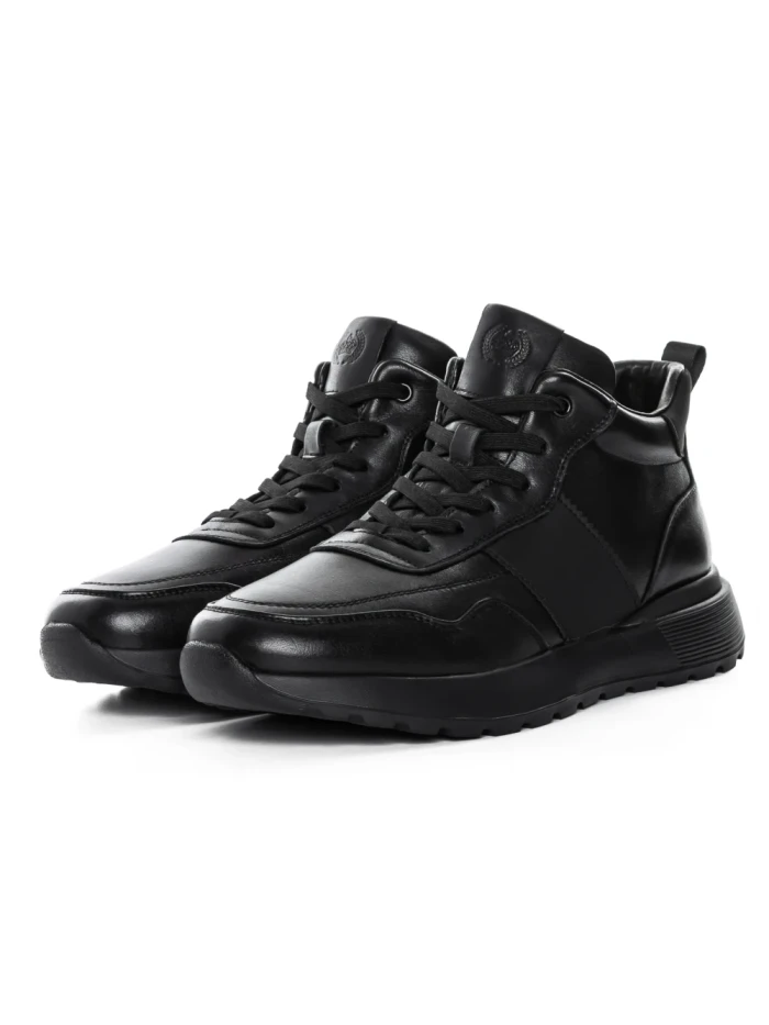 Ghete Barbati din piele naturala 5786 BLACK | ADVANCER