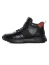 Ghete Barbati din piele naturala 5786 BLACK-RED | ADVANCER