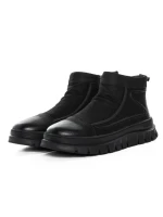 Ghete Barbati din piele naturala 5787 BLACK | ADVANCER