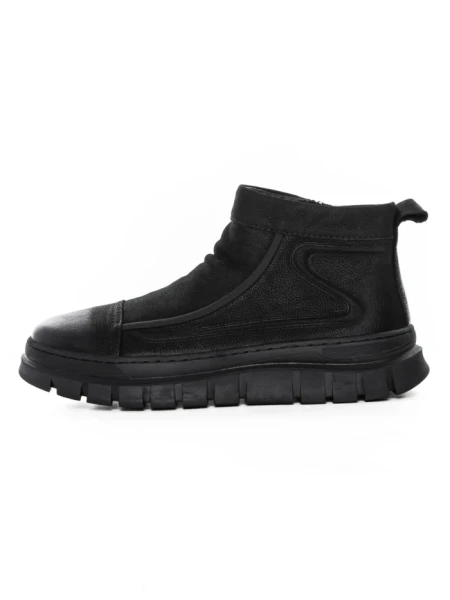 Ghete Barbati din piele naturala 5787 BLACK | ADVANCER