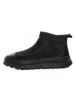 Ghete Barbati din piele naturala 5787 BLACK | ADVANCER
