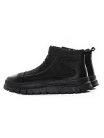 Ghete Barbati din piele naturala 5787 BLACK | ADVANCER