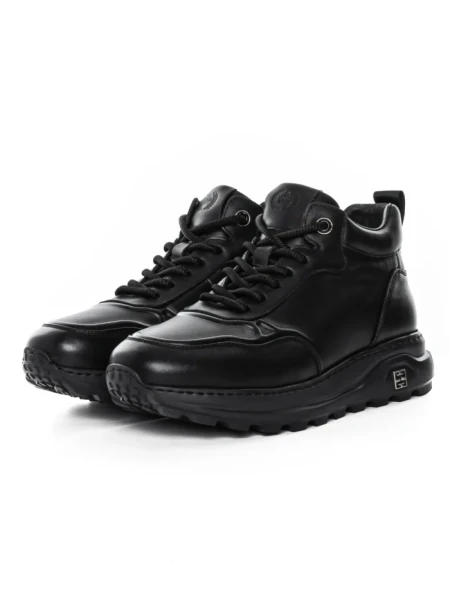 Ghete Barbati din piele naturala 6908 BLACK | ADVANCER