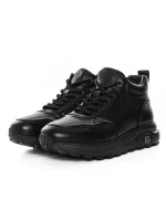 Ghete Barbati din piele naturala 6908 BLACK | ADVANCER