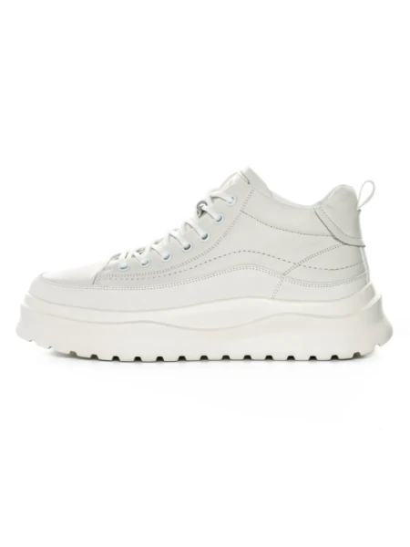 Ghete Barbati din piele naturala 7793 WHITE | ADVANCER