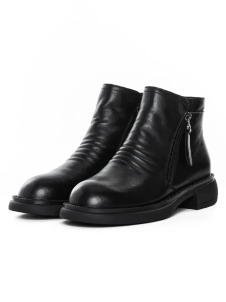 Ghete Dama din piele naturala 9A819 BLACK | ADVANCER
