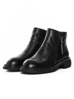 Ghete Dama din piele naturala 9A819 BLACK | ADVANCER