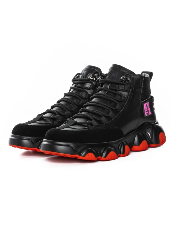 Ghete Barbati din piele naturala 1006-1 BLACK | ADVANCER