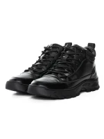 Ghete Barbati din piele naturala 7797 BLACK | ADVANCER