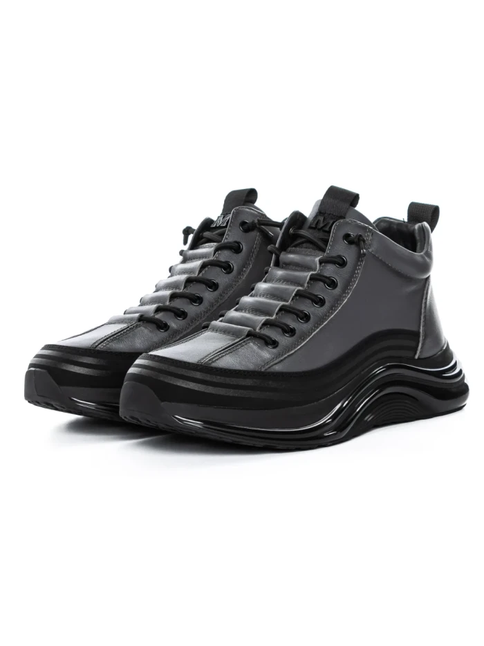 Ghete Barbati din piele naturala M668 GREY | ADVANCER