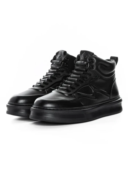 Ghete Barbati din piele naturala 88130 BLACK | ADVANCER