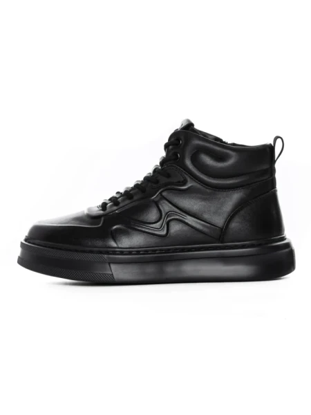 Ghete Barbati din piele naturala 88130 BLACK | ADVANCER