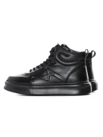 Ghete Barbati din piele naturala 88130 BLACK | ADVANCER
