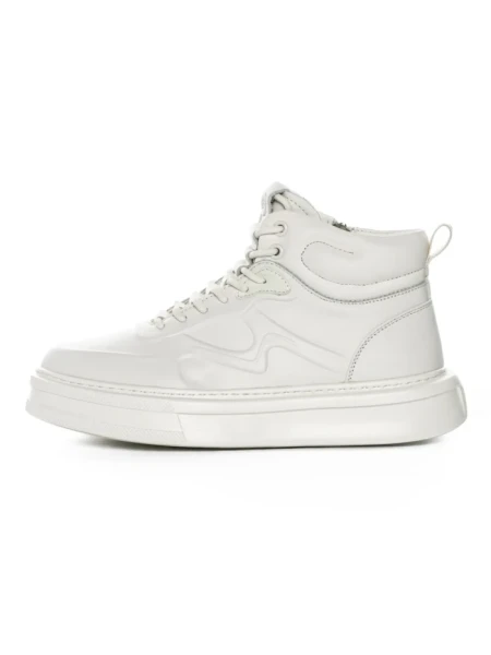Ghete Barbati din piele naturala 88130 WHITE | ADVANCER