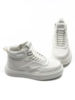 Ghete Barbati din piele naturala 88130 WHITE | ADVANCER