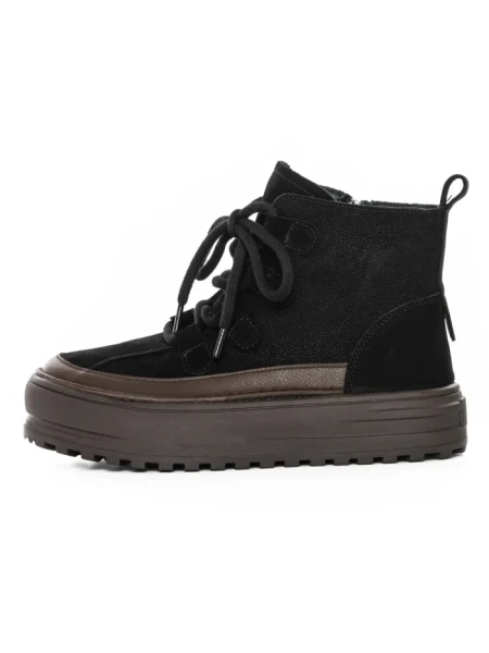 Ghete Dama din piele naturala 8910 BLACK | ADVANCER