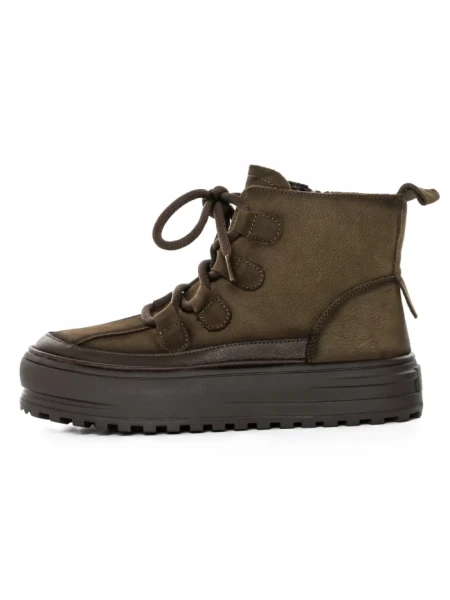 Ghete Dama din piele naturala 8910 KHAKI | ADVANCER