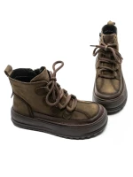 Ghete Dama din piele naturala 8910 KHAKI | ADVANCER