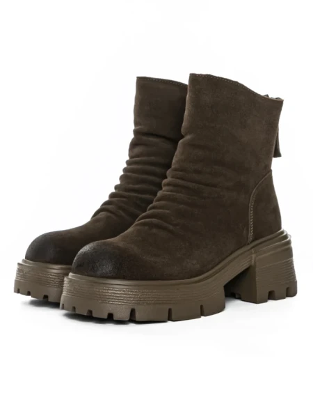 Ghete Dama din piele naturala D28-3F KHAKI | ADVANCER