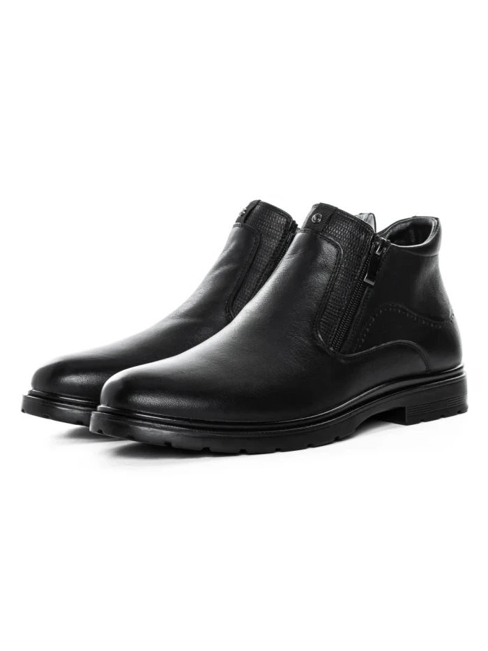Ghete Barbati din piele naturala L225311 BLACK | ADVANCER