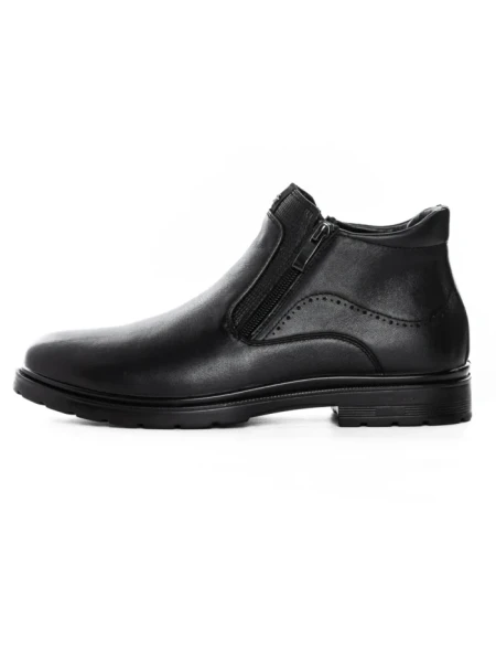 Ghete Barbati din piele naturala L225311 BLACK | ADVANCER