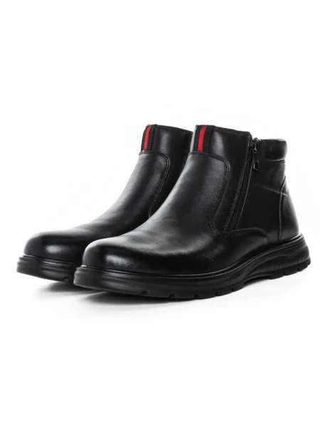 Ghete Barbati din piele naturala L52681 BLACK | MELS