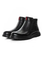 Ghete Barbati din piele naturala L52681 BLACK | MELS