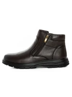 Ghete Barbati din piele naturala L52681 BROWN | MELS