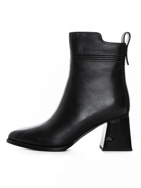 Botine Dama cu toc gros K107-55-B81A Negru » meishop.life