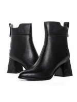 Botine Dama cu toc gros K107-55-B81A Negru » meishop.life