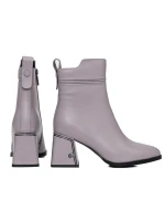 Botine Dama cu toc gros K107-55-B81B Gri » meishop.life