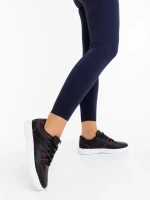 Pantofi sport dama negri din piele ecologica Amelda