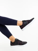 Pantofi sport dama negri din piele ecologica Amelda
