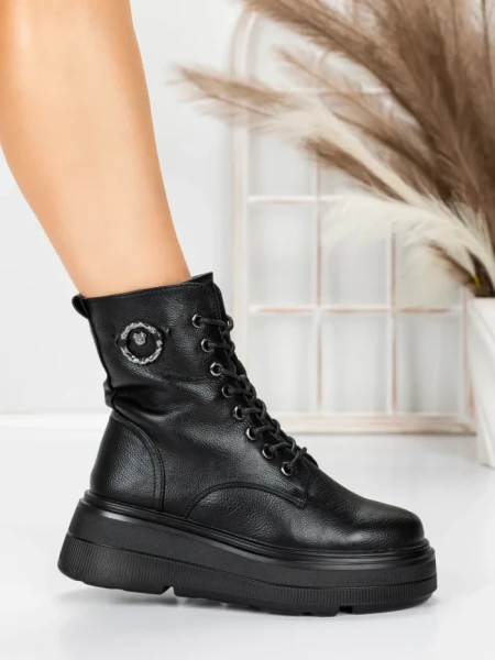 Ghete Dama cu Platforma 5AH59 BLACK | MEI