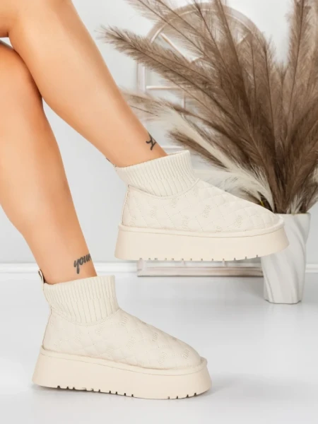 Ghete UG Dama 8733 BEIGE | MEI
