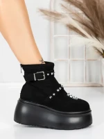 Ghete Dama cu Platforma 56WL15 BLACK | MEI