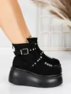 Ghete Dama cu Platforma 56WL15 BLACK | MEI