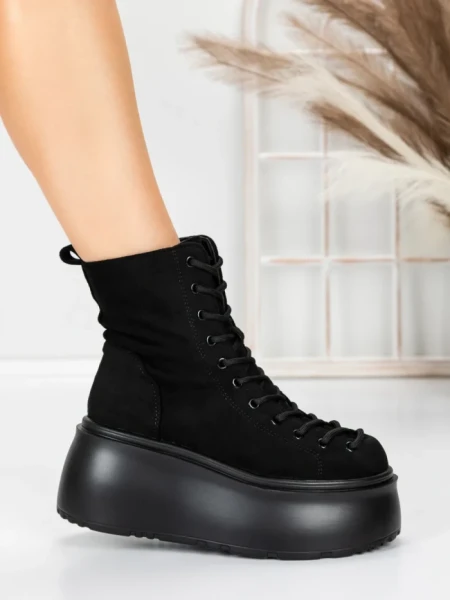 Ghete Dama cu Platforma 56WL11 BLACK | MEI